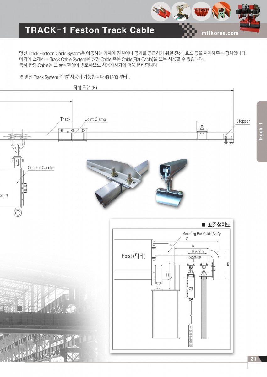 Công ty TNHH MTT Hàn Quốc Máng C cầu trục - Track Cable System 