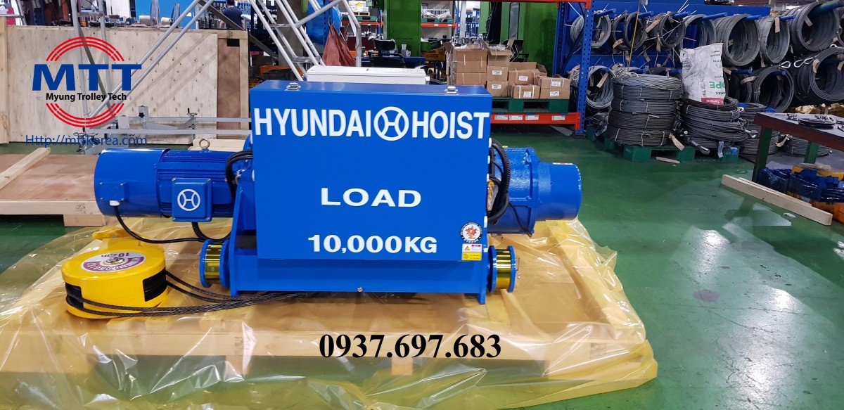 Công ty TNHH MTT Hàn Quốc Palang cáp dầm đôi 10 tấn Hyundai 