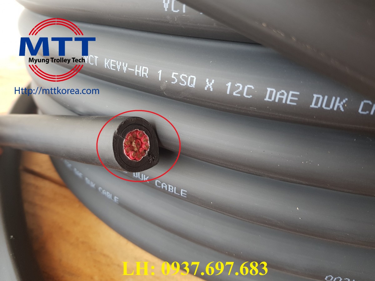 Công ty TNHH MTT Hàn Quốc Dây cáp điều khiển 1.5SQx12C (loại tròn) Công ty TNHH MTT Hàn Quốc Dây cáp điều khiển 1.5SQx12C (loại tròn)