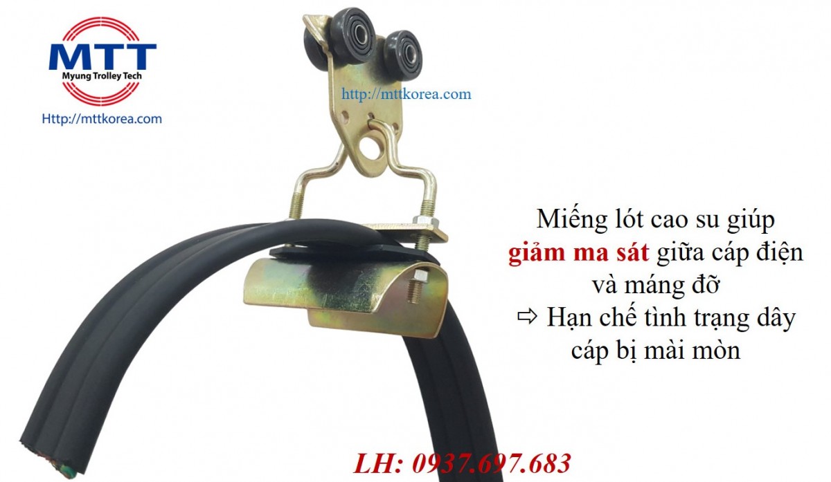 Công ty TNHH MTT Hàn Quốc Con trượt cáp dẹt ray C cầu trục 