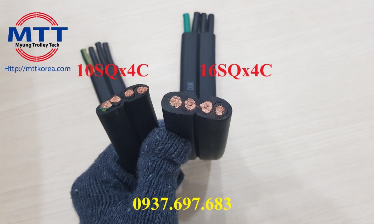 Công ty TNHH MTT Hàn Quốc Cáp điện cầu trục 16SQx4C Công ty TNHH MTT Hàn Quốc Cáp điện cầu trục 16SQx4C