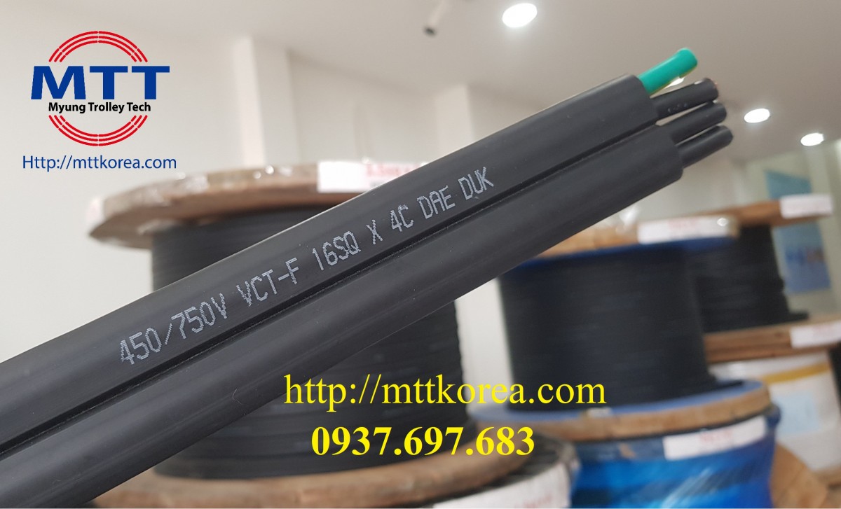 Công ty TNHH MTT Hàn Quốc Cáp điện cầu trục 16SQx4C Công ty TNHH MTT Hàn Quốc Cáp điện cầu trục 16SQx4C