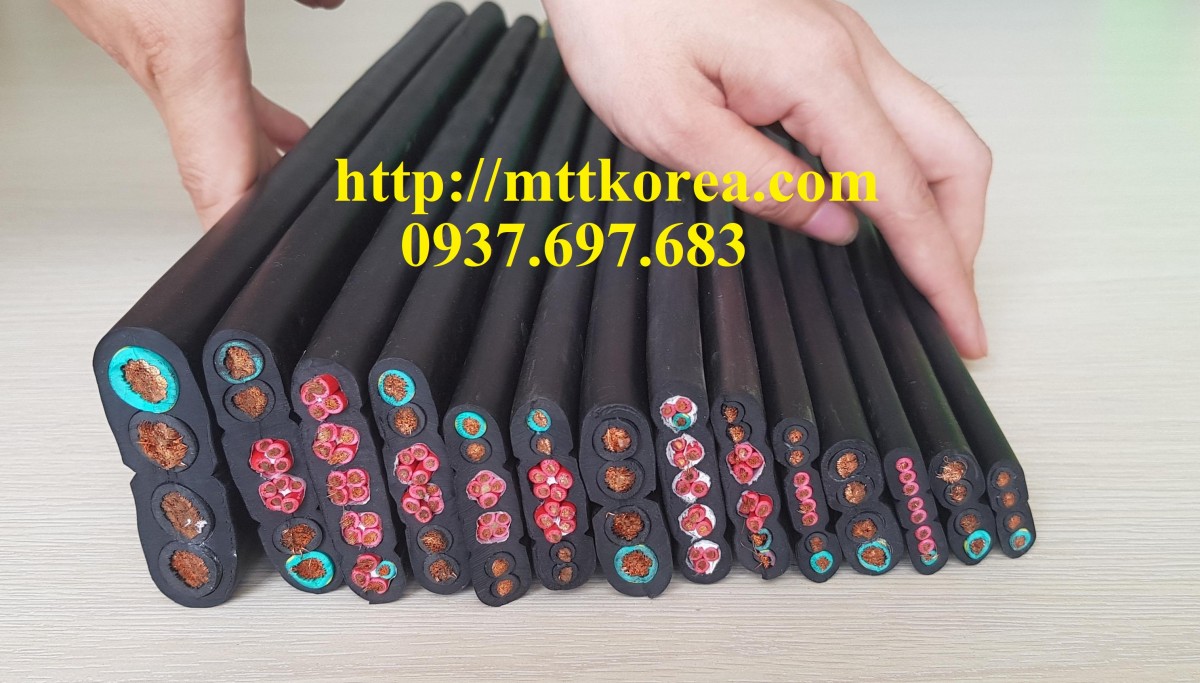 Công ty TNHH MTT Hàn Quốc Dây cáp dẹt cầu trục 16SQx4C+1.5SQx10C Công ty TNHH MTT Hàn Quốc Dây cáp dẹt cầu trục 16SQx4C+1.5SQx10C