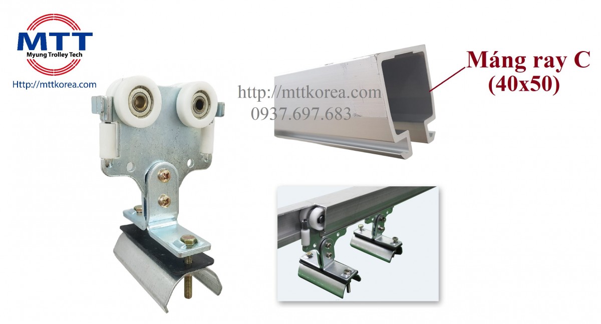 Công ty TNHH MTT Hàn Quốc Con lăn ray C 40x50 cầu trục (5m/thanh) 