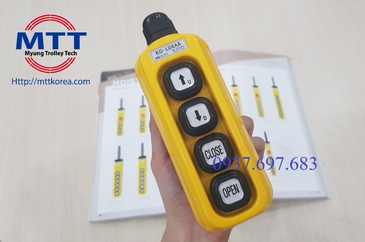 Công ty TNHH MTT Hàn Quốc Tay bấm điều khiển palang L04AA Công ty TNHH MTT Hàn Quốc Tay bấm điều khiển palang L04AA