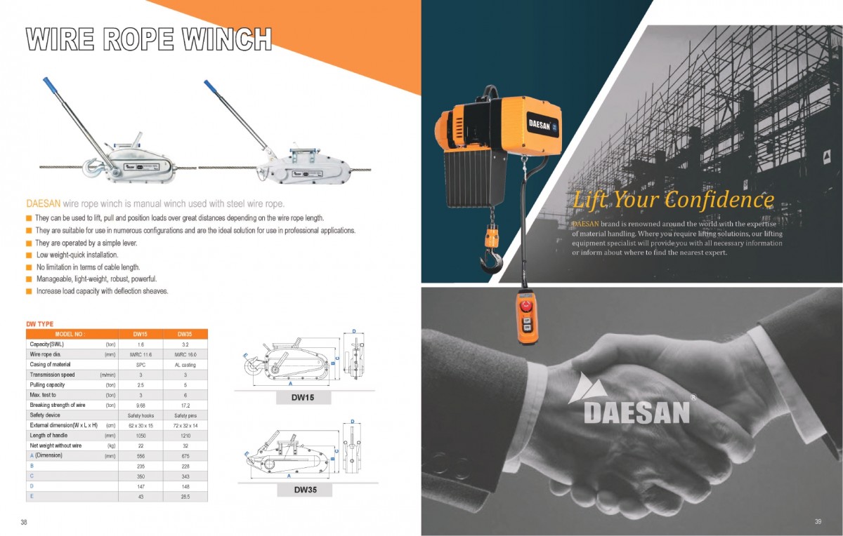 Công ty TNHH MTT Hàn Quốc Manual chain Hoist - EDL Series Công ty TNHH MTT Hàn Quốc Manual chain Hoist - EDL Series