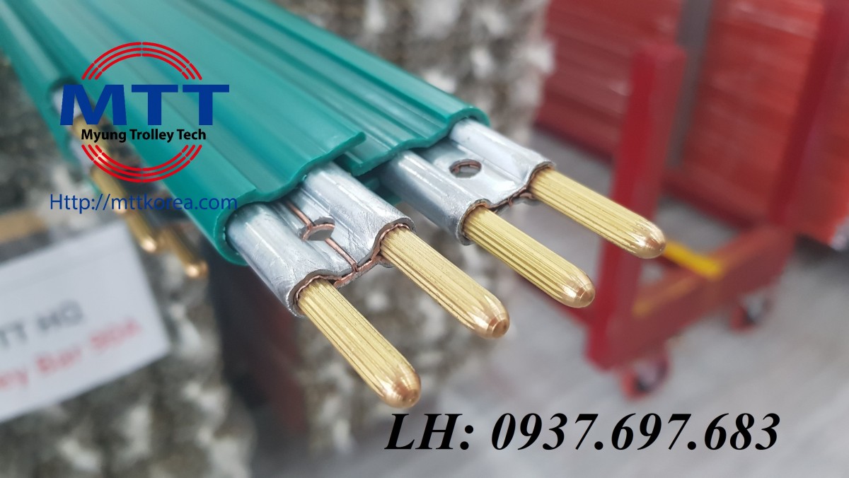 Công ty TNHH MTT Hàn Quốc Ray điện an toàn 90A xanh cho cầu trục 