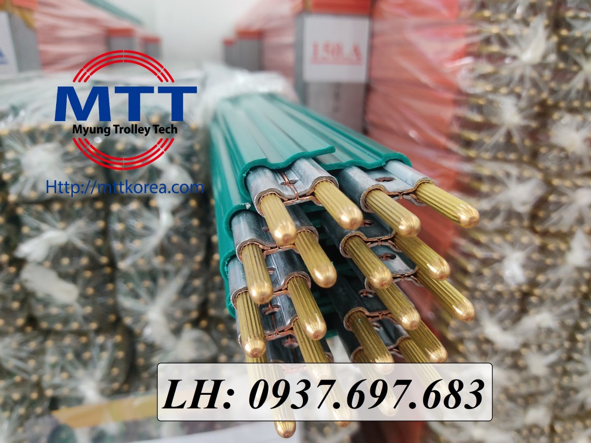 Công ty TNHH MTT Hàn Quốc Ray điện an toàn 90A xanh cho cầu trục 