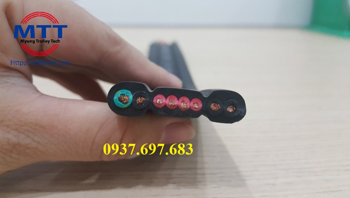 Công ty TNHH MTT Hàn Quốc Dây điện dẹt cầu trục 4SQx4C+1.5SQx4C Công ty TNHH MTT Hàn Quốc Dây điện dẹt cầu trục 4SQx4C+1.5SQx4C