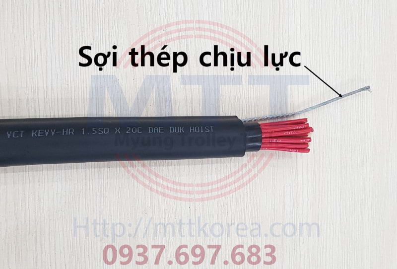 Công ty TNHH MTT Hàn Quốc Cáp tròn điều khiển cầu trục 1.5SQx20C Công ty TNHH MTT Hàn Quốc Cáp tròn điều khiển cầu trục 1.5SQx20C