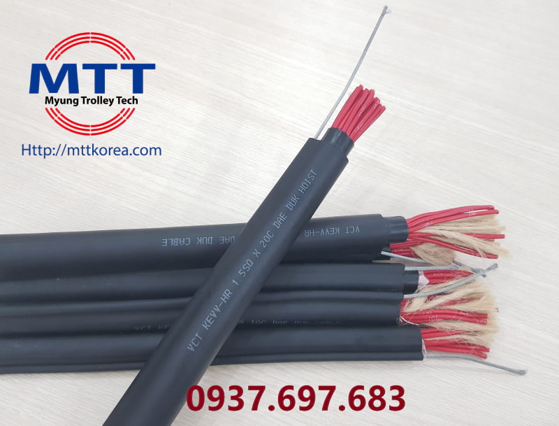 Công ty TNHH MTT Hàn Quốc Cáp tròn điều khiển cầu trục 1.5SQx20C Công ty TNHH MTT Hàn Quốc Cáp tròn điều khiển cầu trục 1.5SQx20C